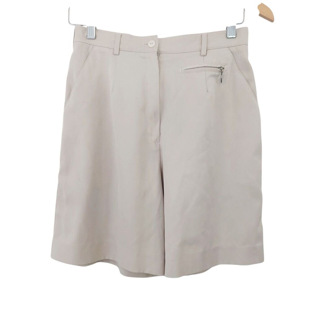 Tail Women's Beige Bermuda Shorts Size 2 High Rise Golf Active Lifestyle